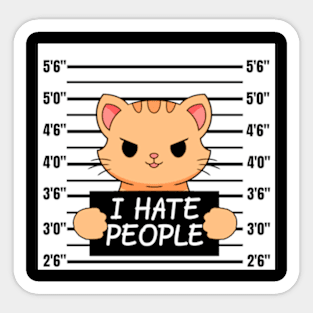 Kitty Mugshot Sticker